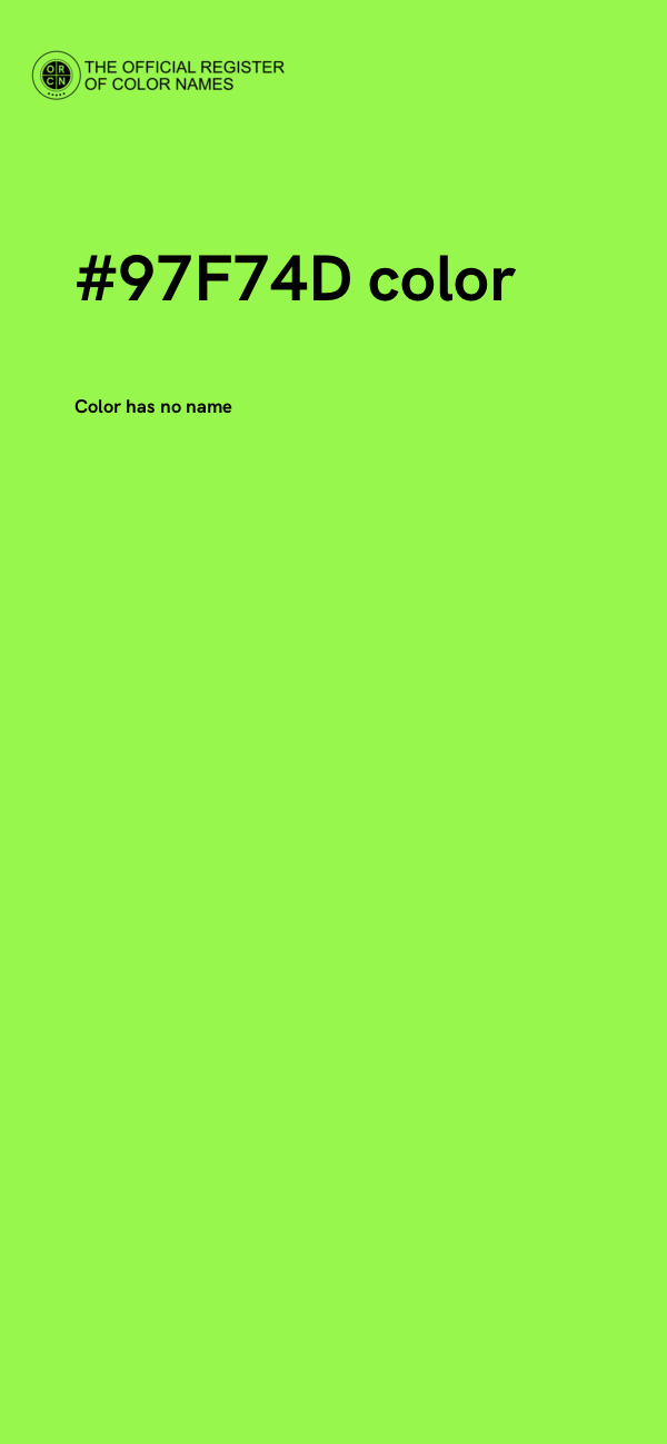 #97F74D color image