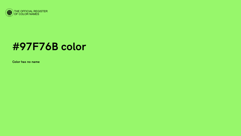 #97F76B color image