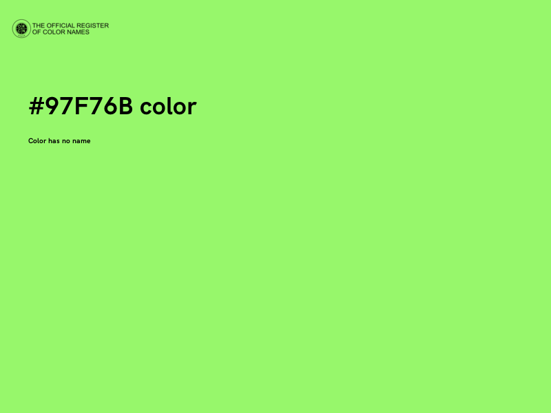 #97F76B color image