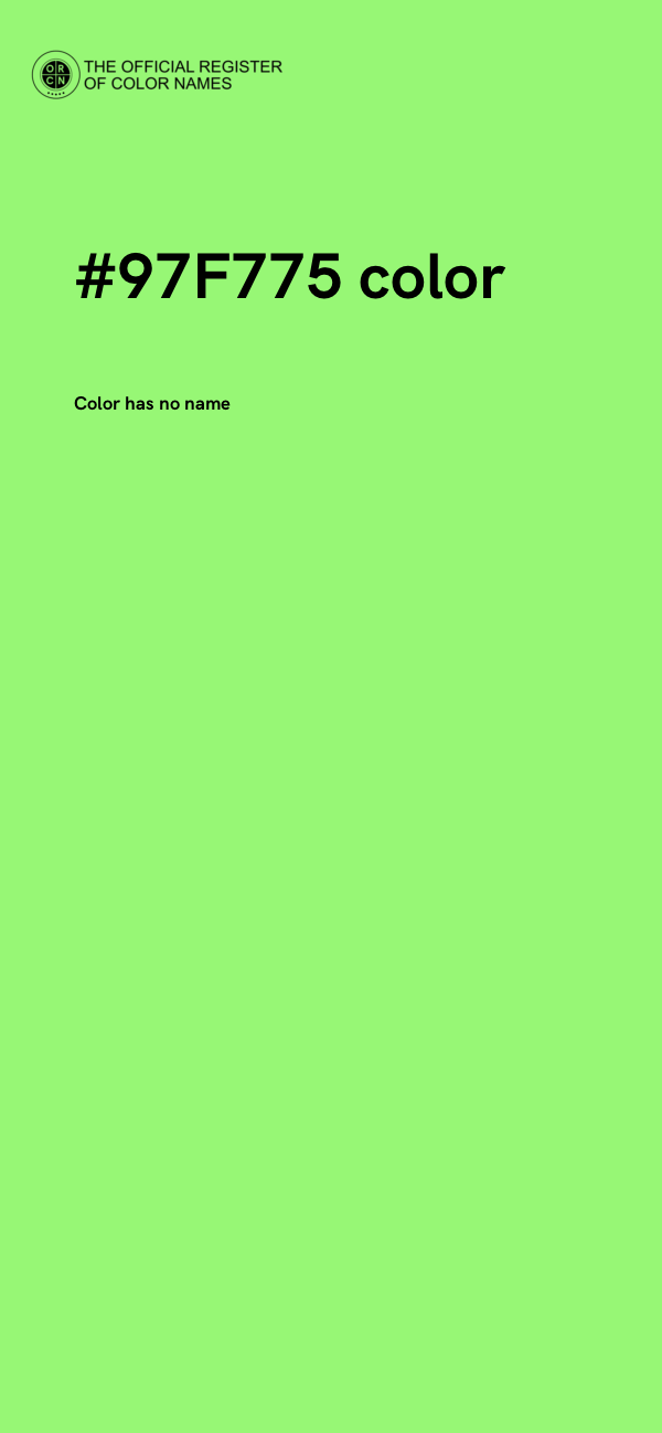 #97F775 color image