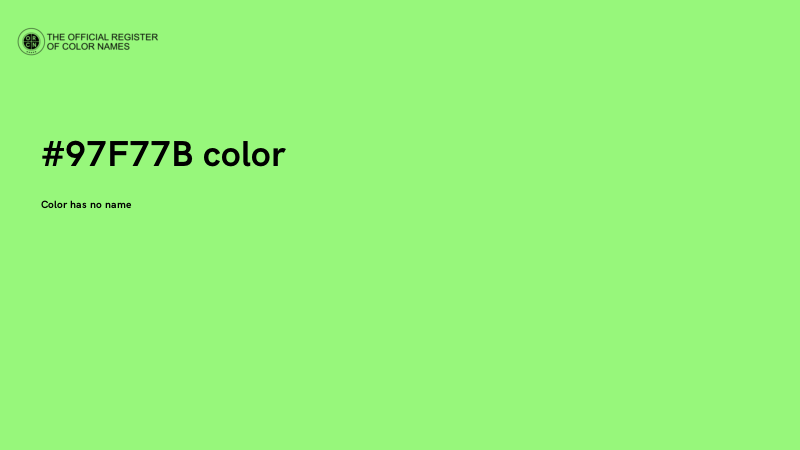 #97F77B color image