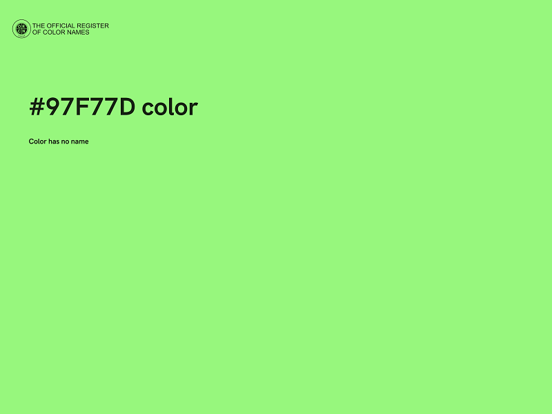 #97F77D color image