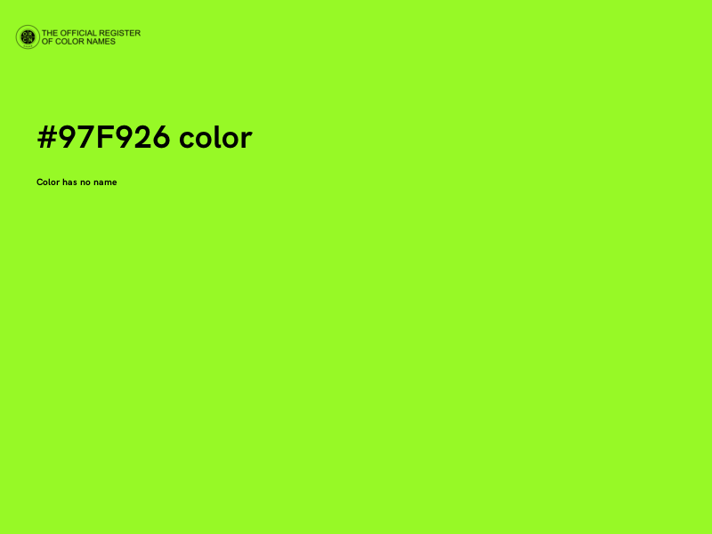 #97F926 color image
