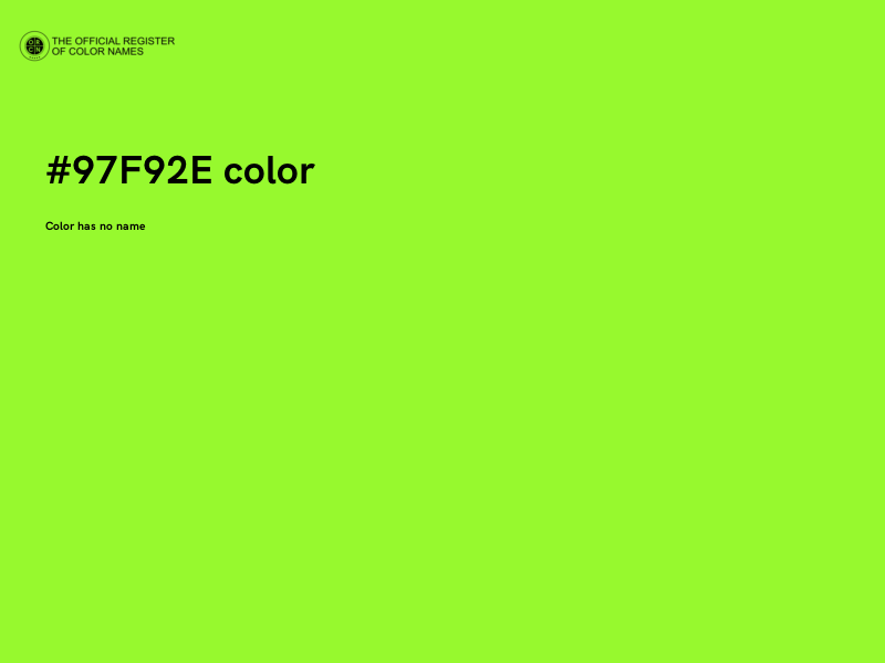 #97F92E color image