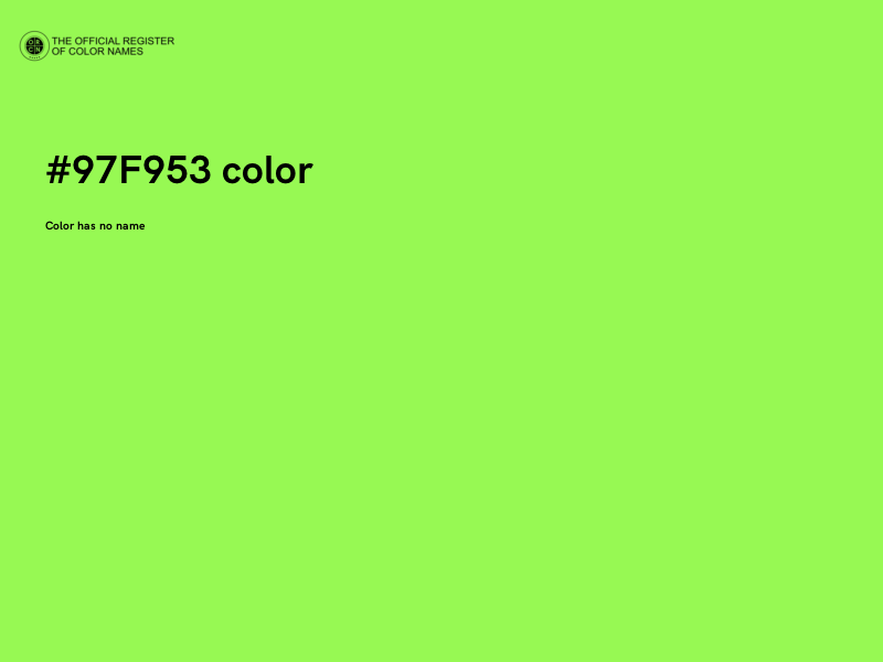 #97F953 color image