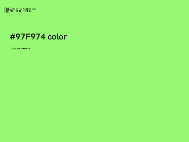 #97F974 color image