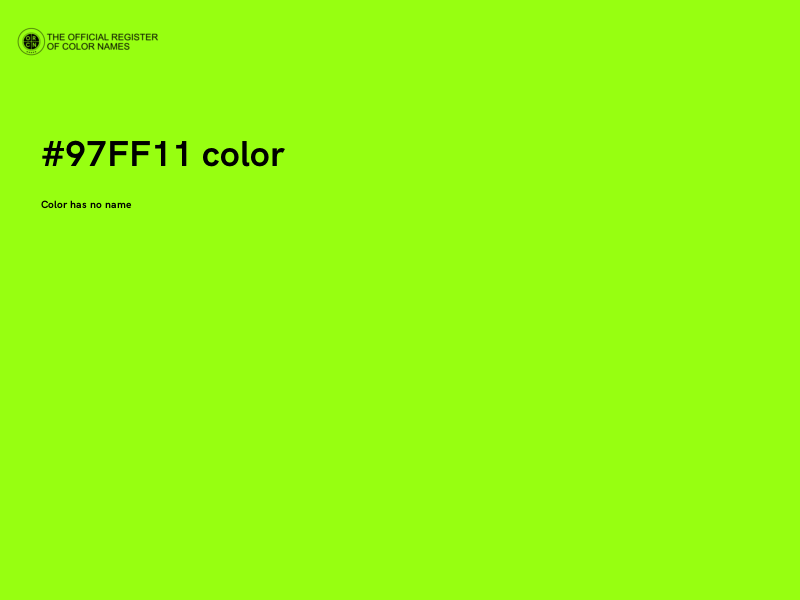 #97FF11 color image