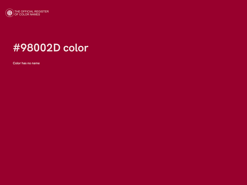 #98002D color image