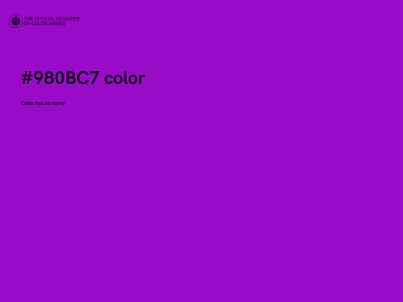 #980BC7 color image