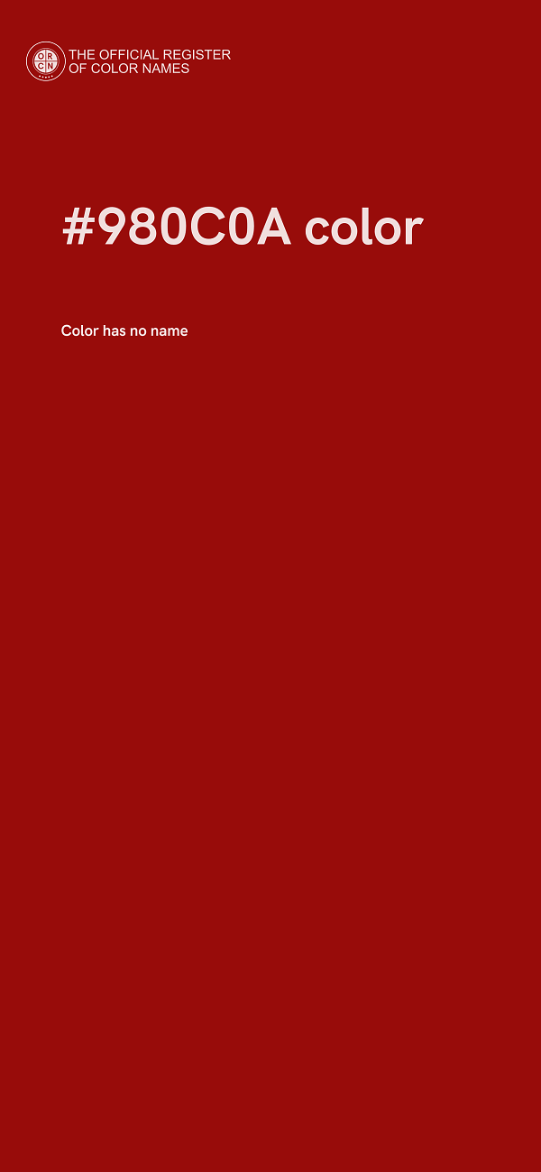 #980C0A color image