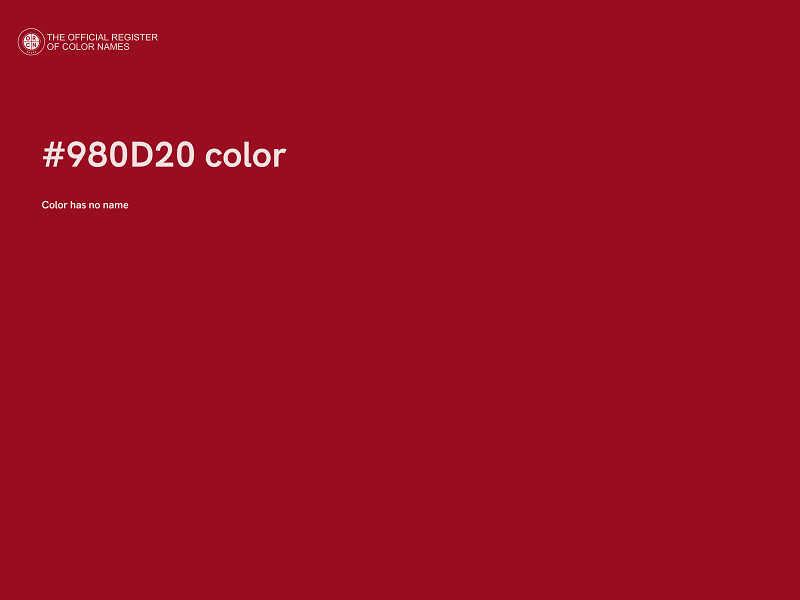 #980D20 color image