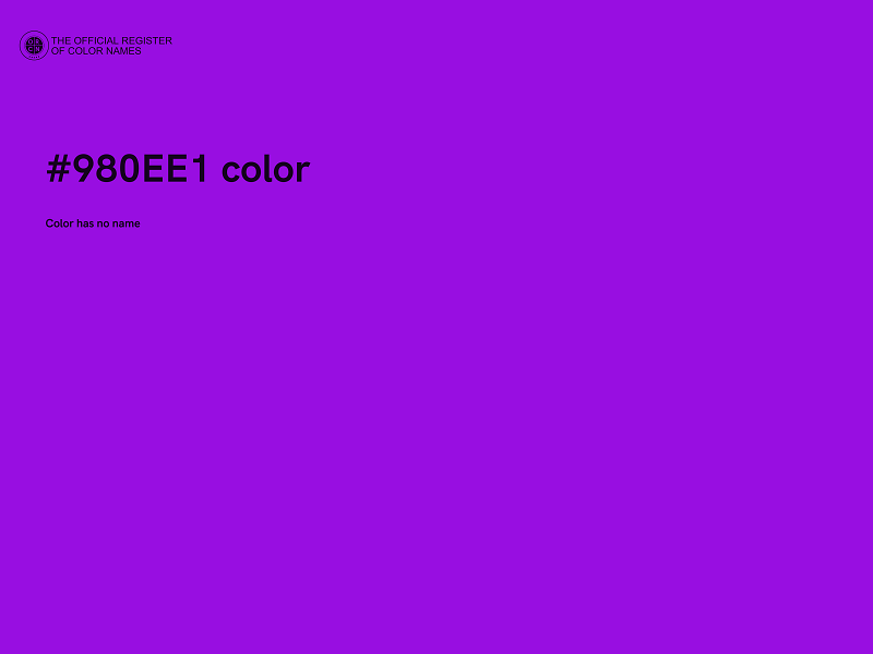 #980EE1 color image
