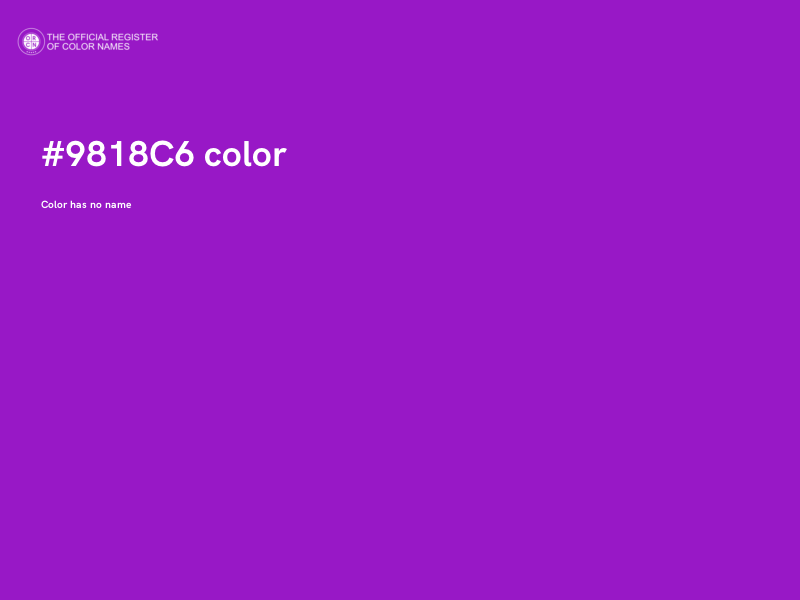 #9818C6 color image