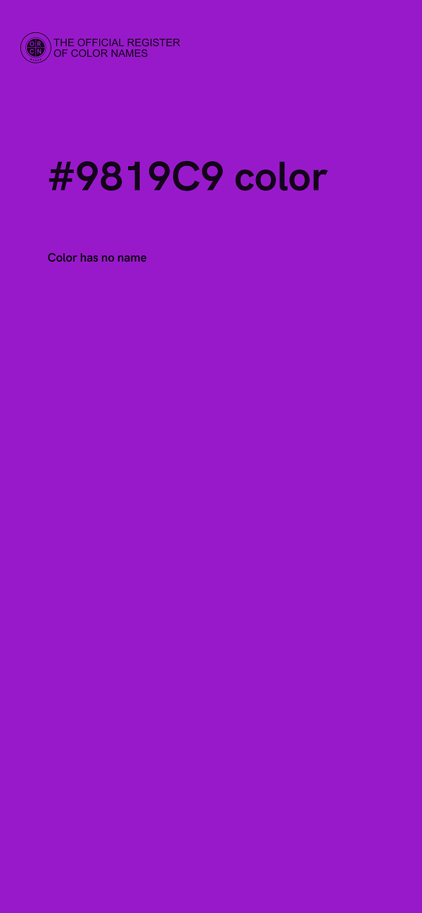 #9819C9 color image