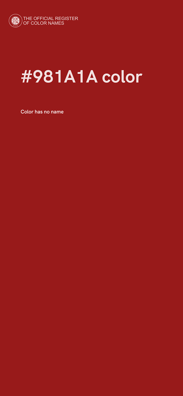 #981A1A color image