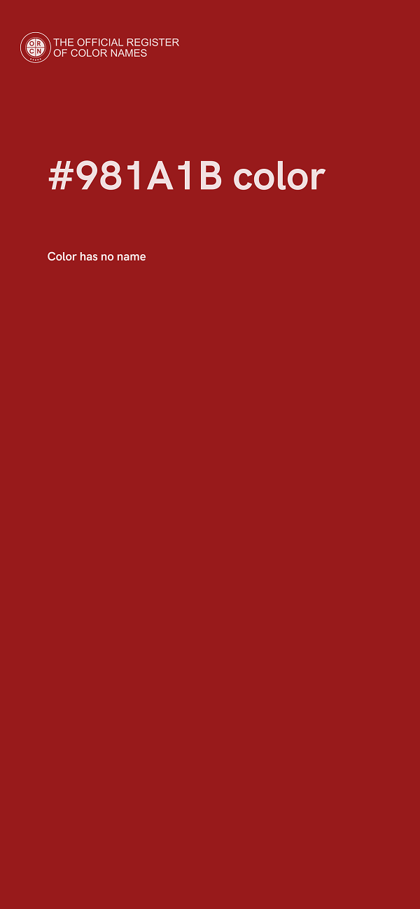 #981A1B color image