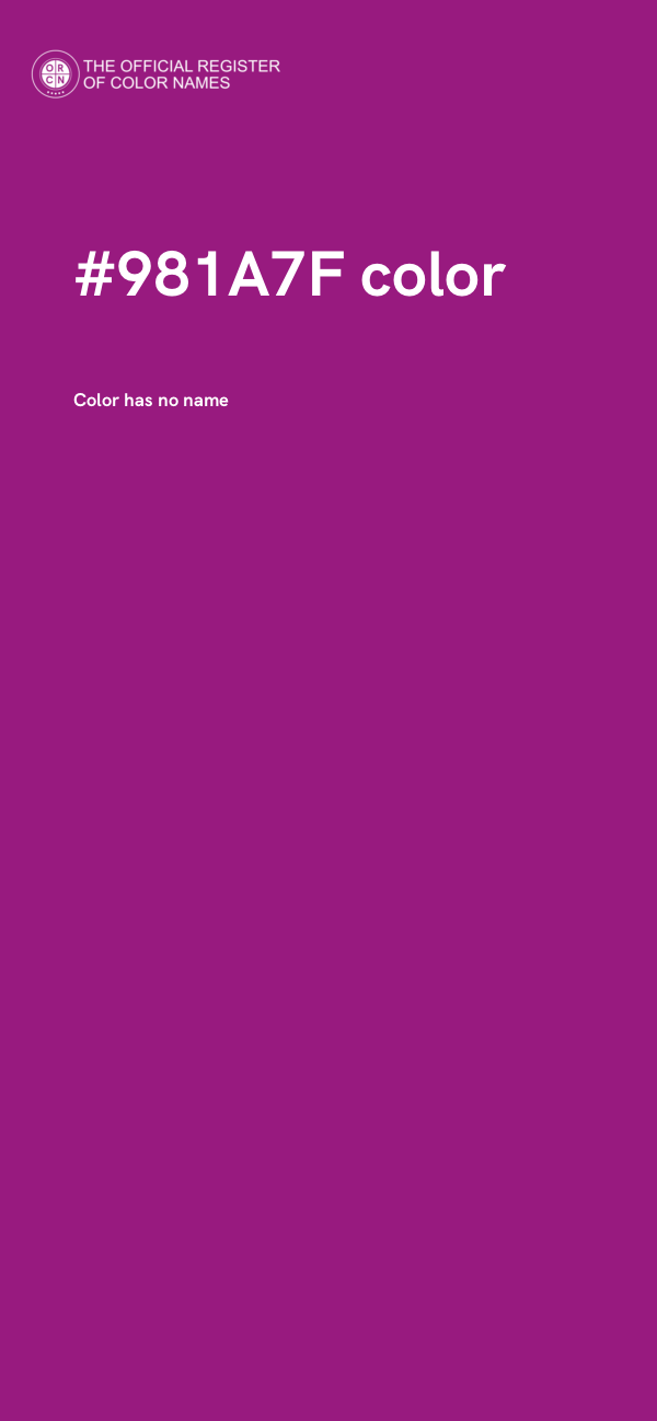 #981A7F color image