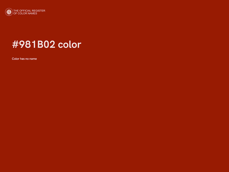 #981B02 color image
