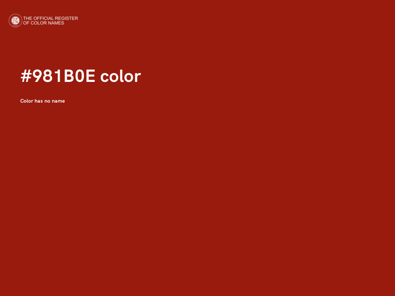 #981B0E color image