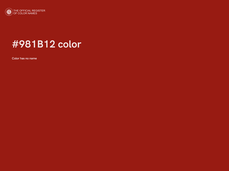 #981B12 color image