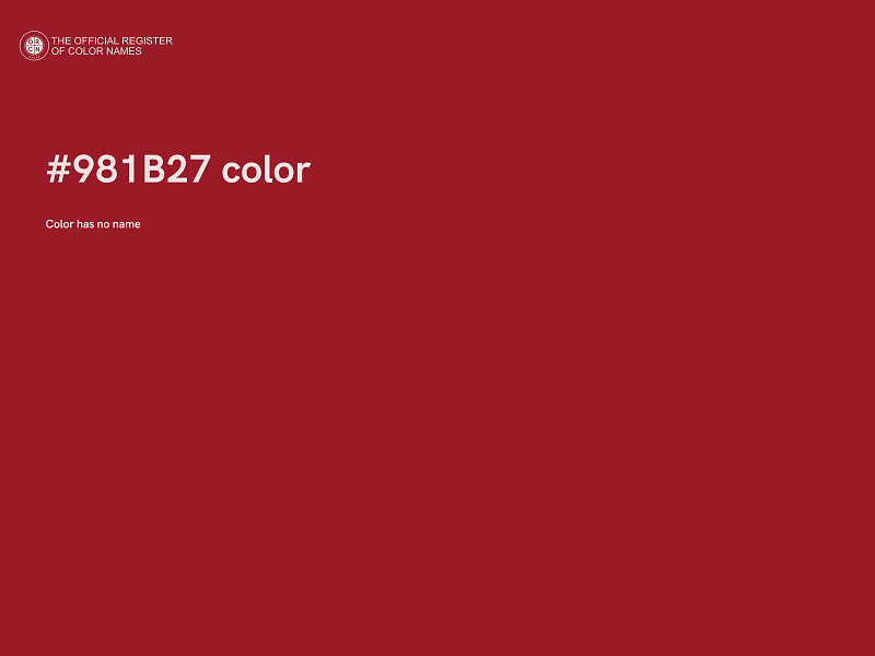 #981B27 color image