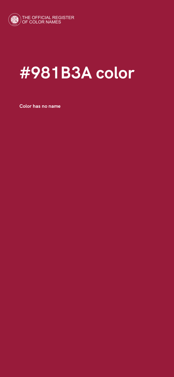 #981B3A color image