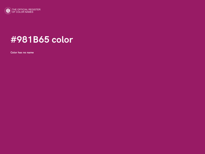 #981B65 color image