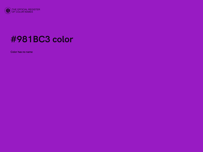 #981BC3 color image