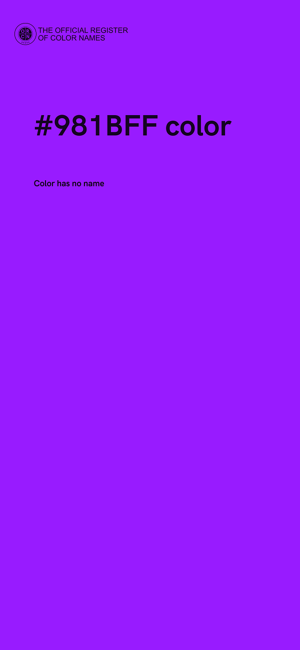 #981BFF color image