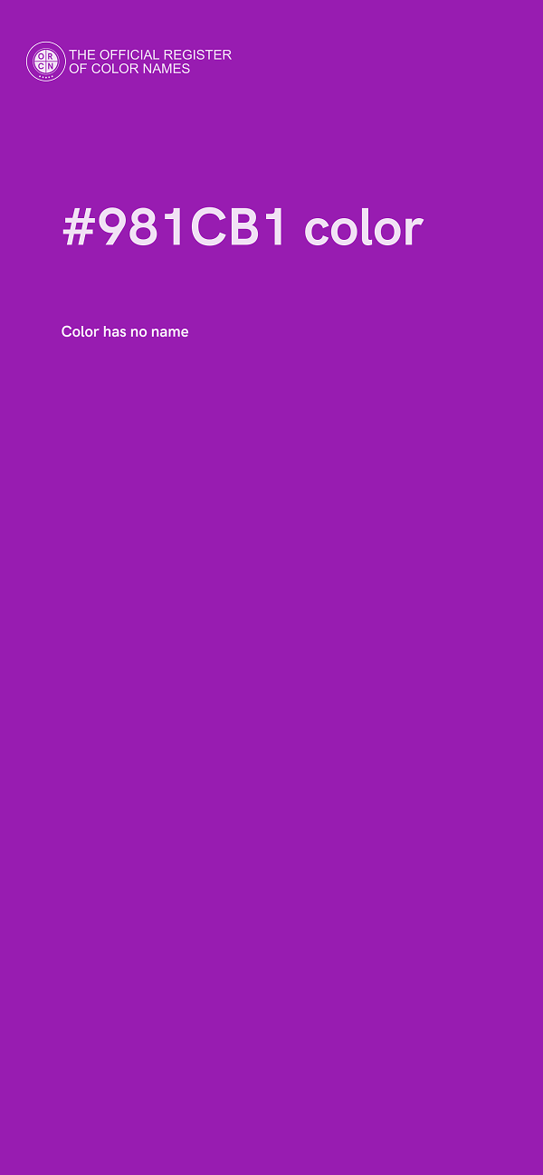 #981CB1 color image