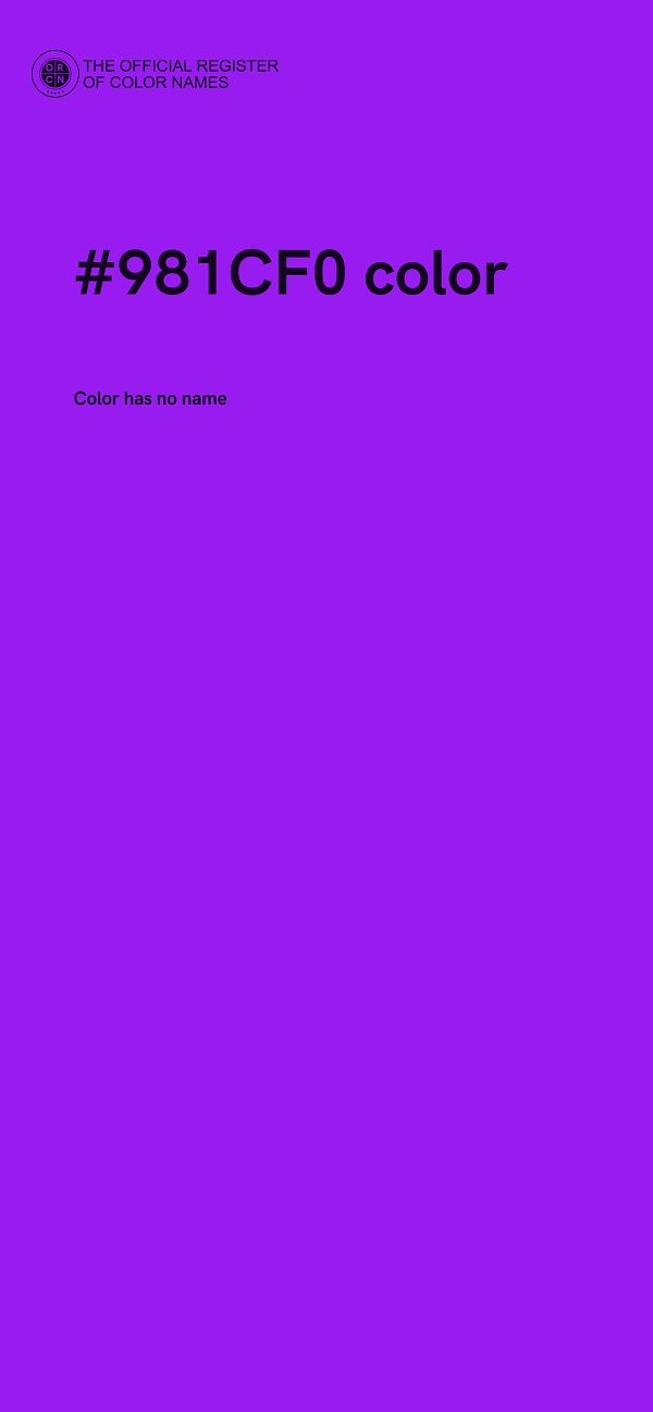 #981CF0 color image
