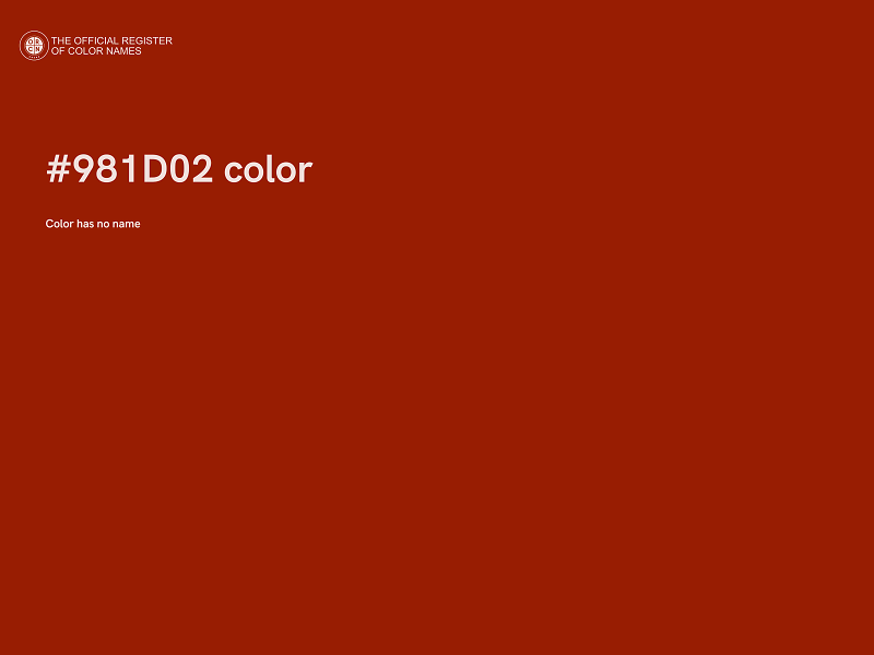 #981D02 color image