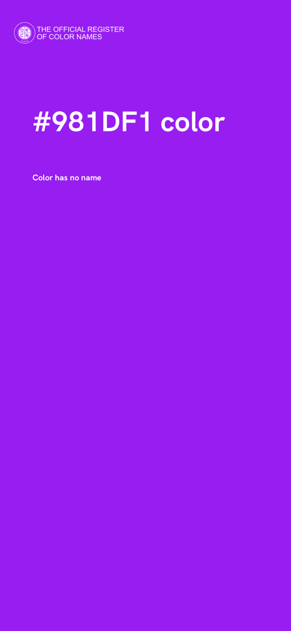 #981DF1 color image