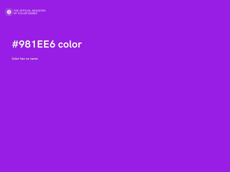#981EE6 color image