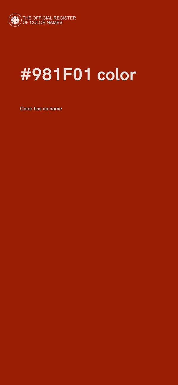 #981F01 color image