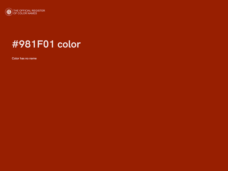 #981F01 color image