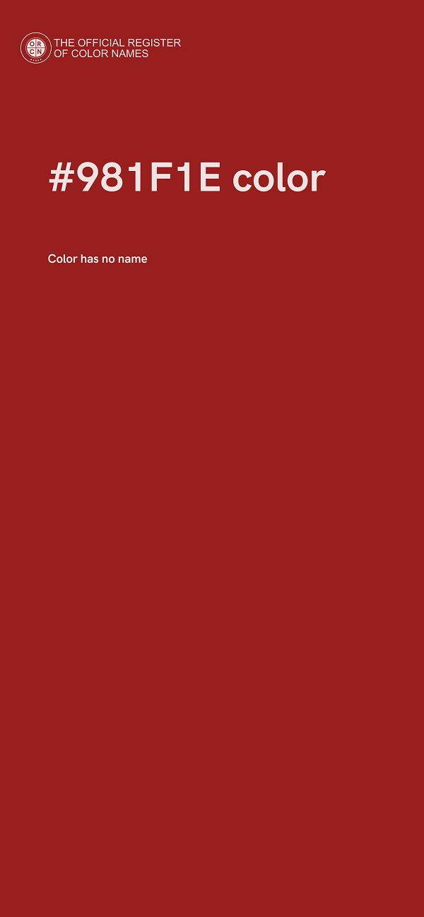 #981F1E color image