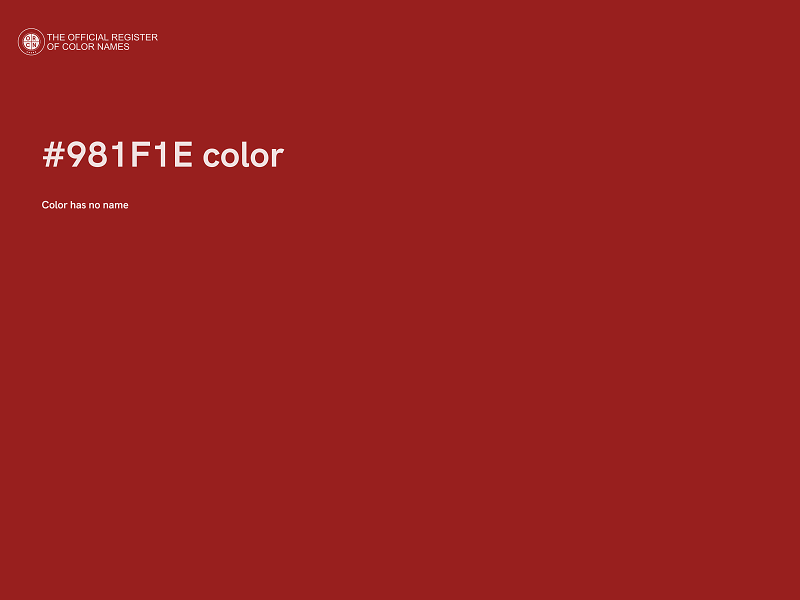 #981F1E color image