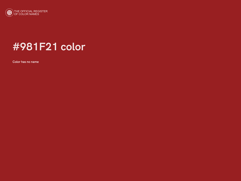 #981F21 color image