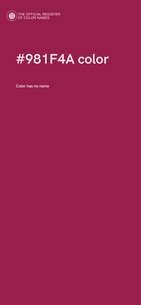 #981F4A color image