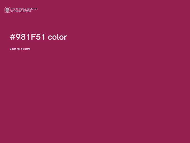 #981F51 color image