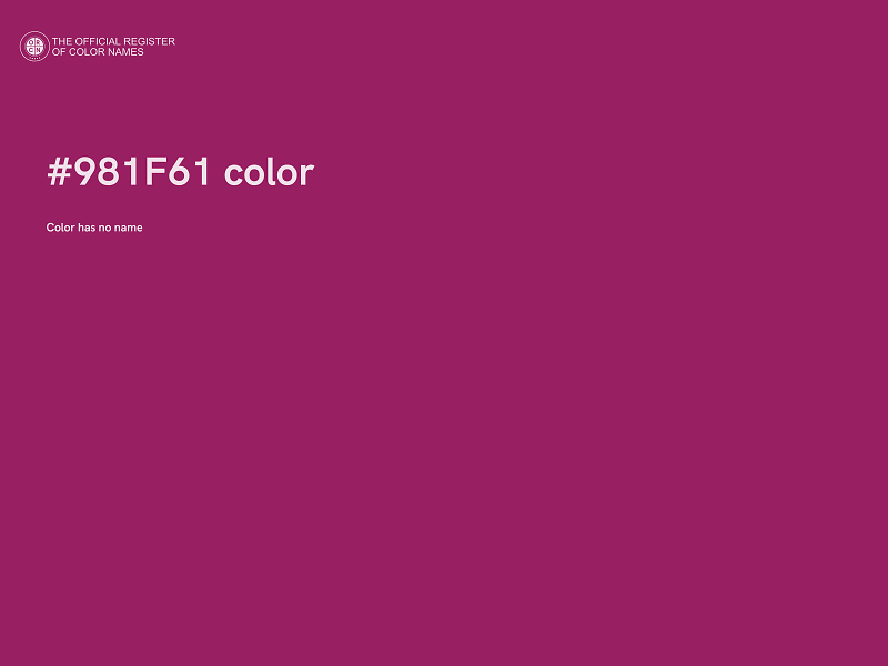 #981F61 color image