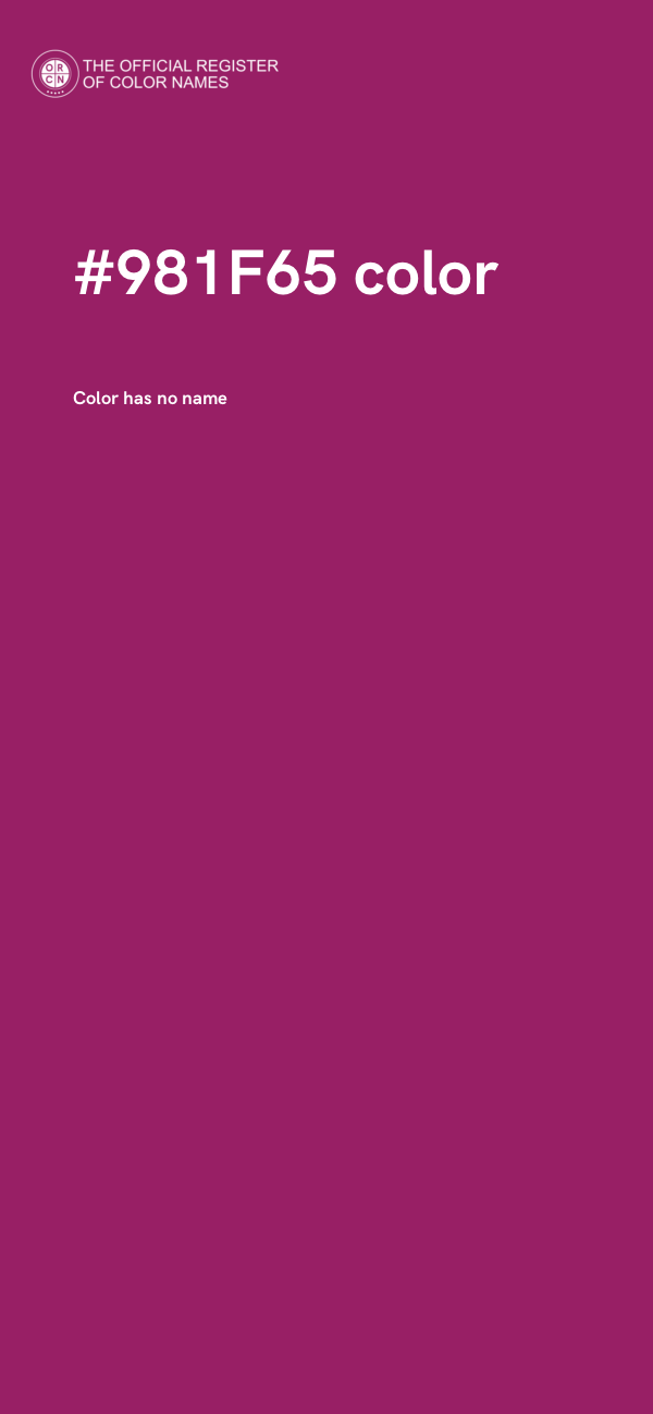 #981F65 color image