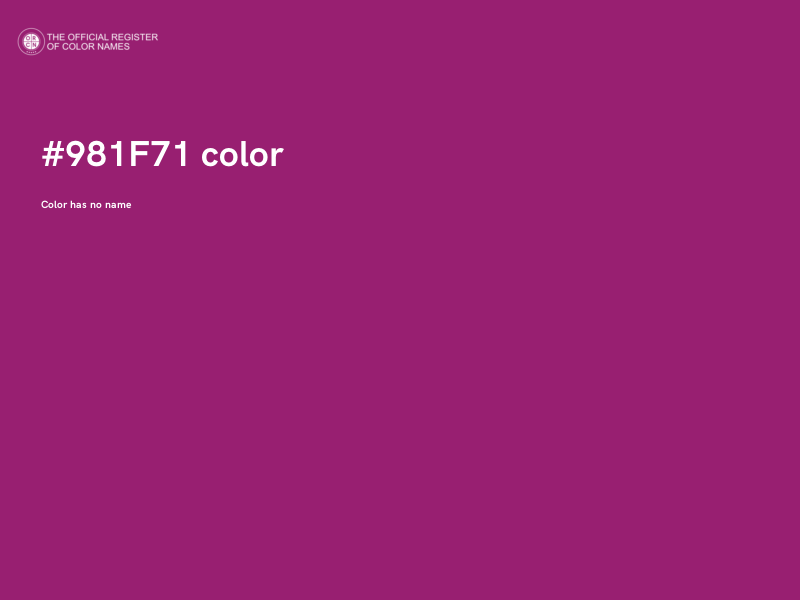 #981F71 color image