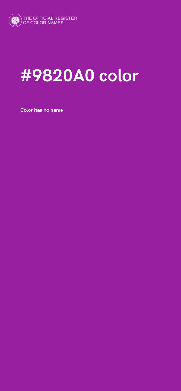 #9820A0 color image