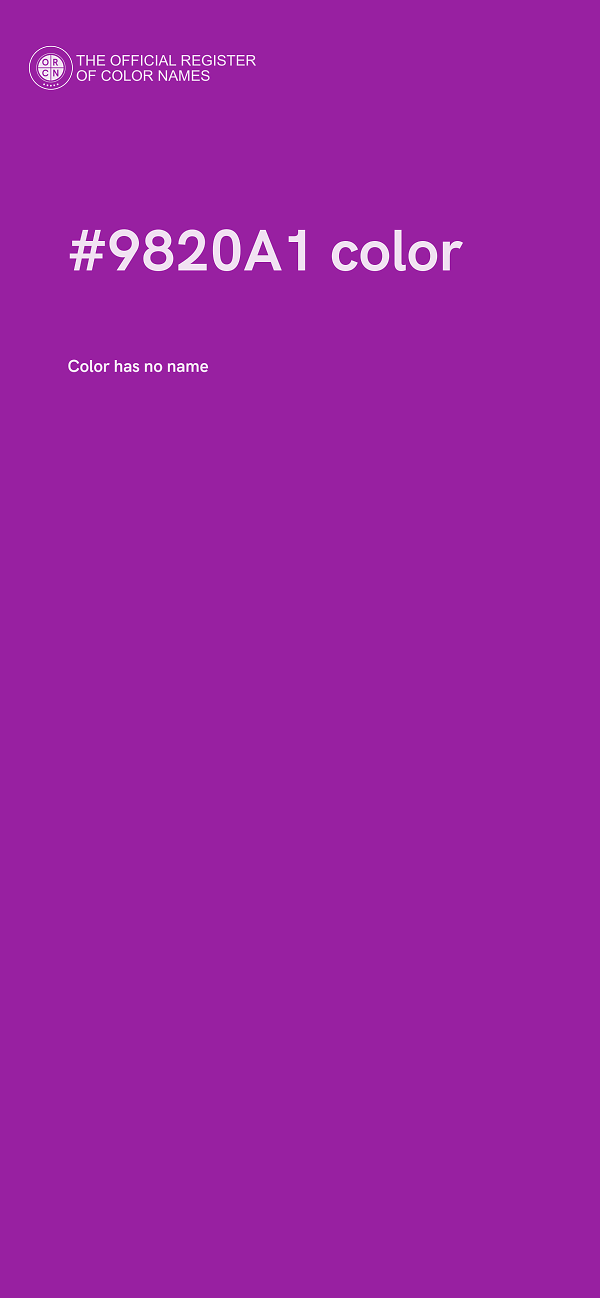 #9820A1 color image