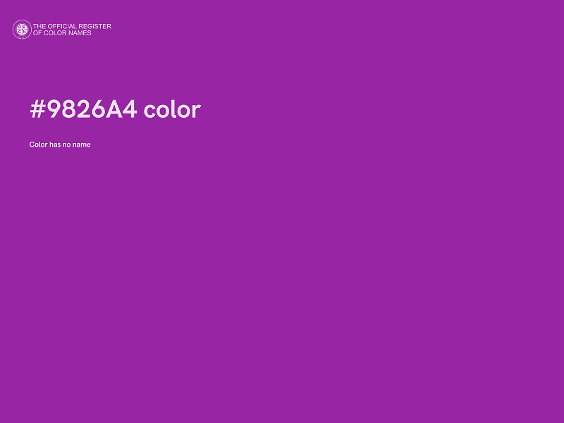 #9826A4 color image