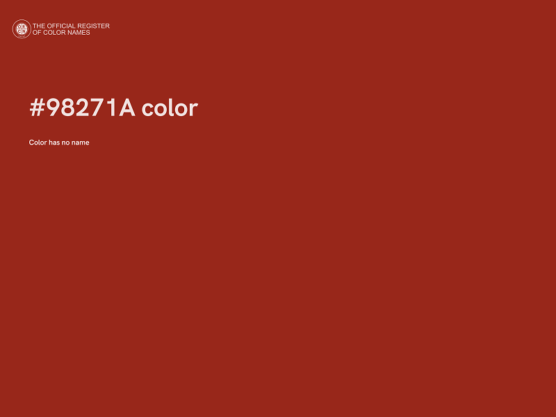 #98271A color image