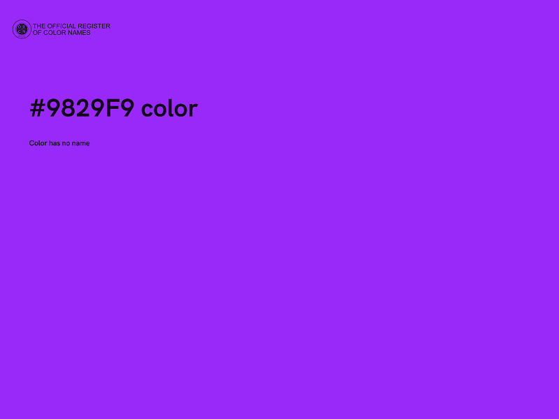 #9829F9 color image