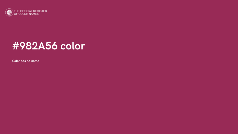 #982A56 color image